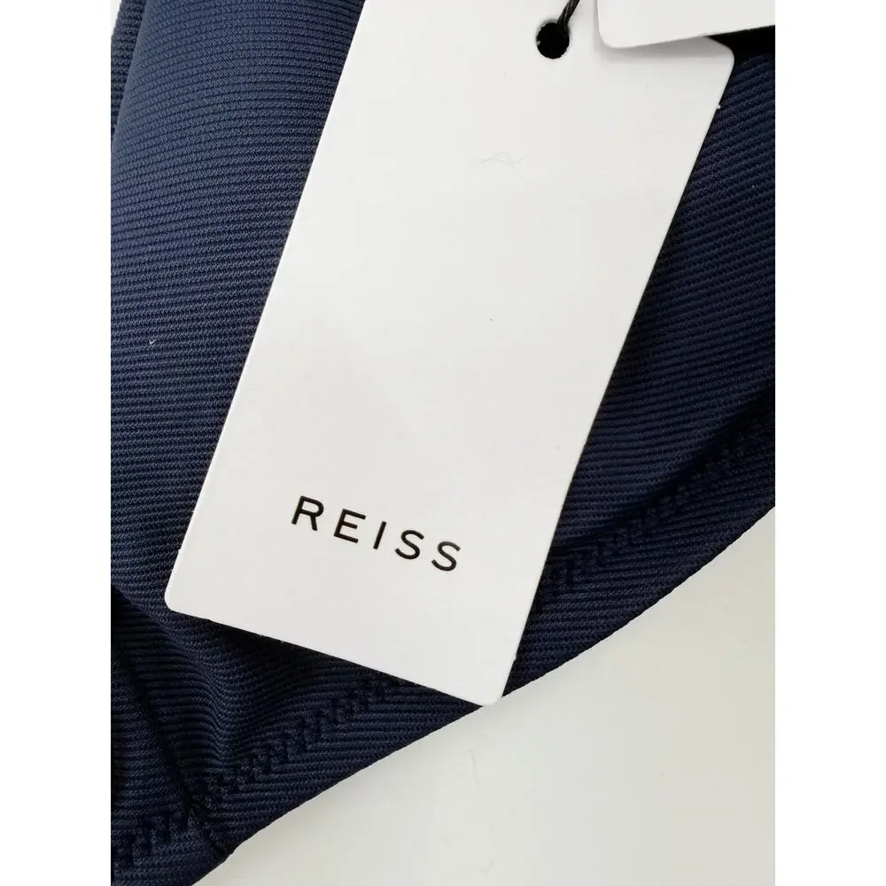 REISS Bikini Bottom Size 4 NEW Navy Blue w/ Button Swim Bottoms Swimsuit Bailey